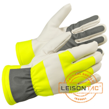 Reflective Gloves with Waterproof Function adopting Leather